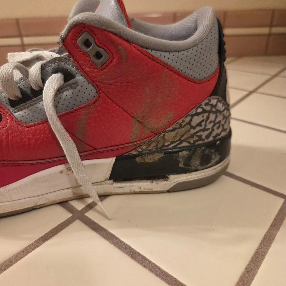 Air Jordan 3 Retro SE Red Cement Fire Red CK5692-600 Mens 8.5 Basketball Shoes